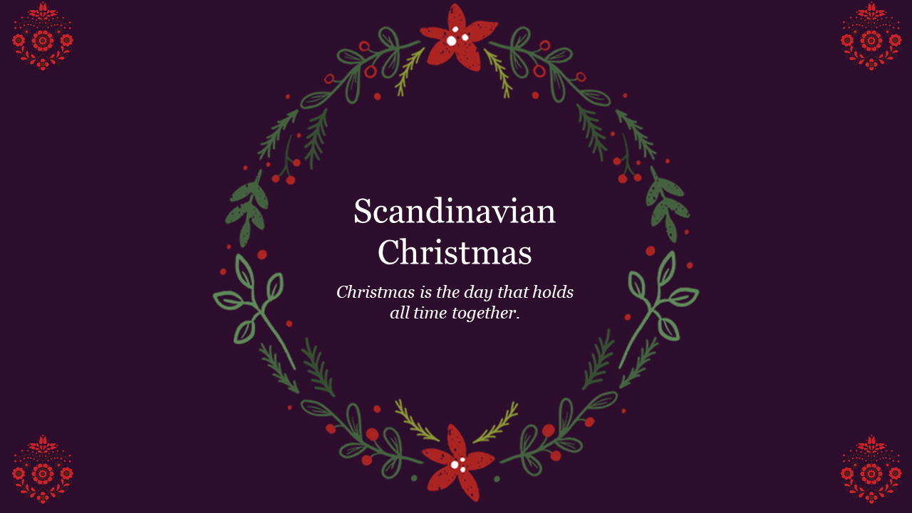 Awesome Scandinavian Christmas PowerPoint Presentation